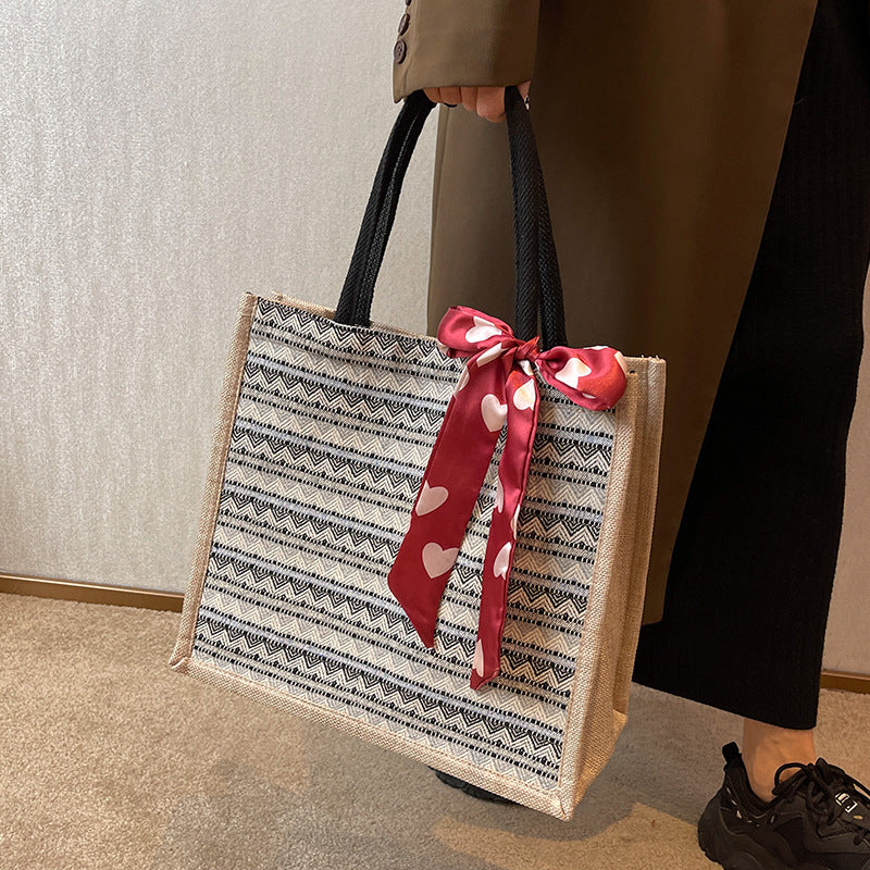 Decorative Patterned Tote Bag — product view 2