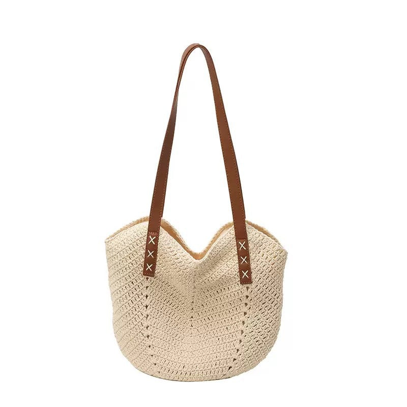 Shoulder Bag Made of Hand-Woven Straw Mix LoungeYard — product view 6