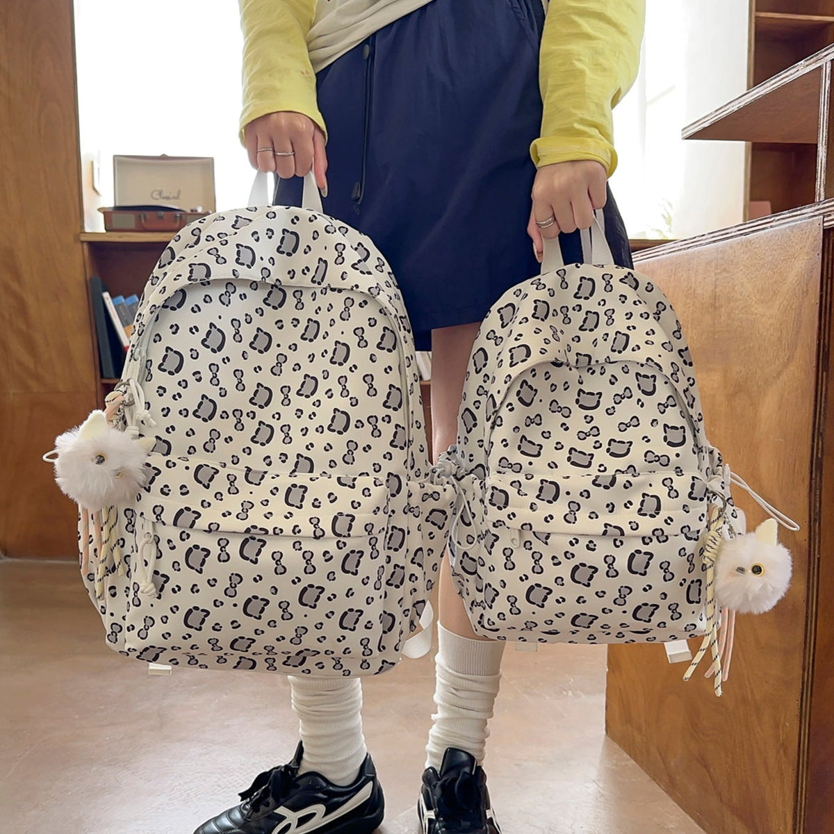 Playful Patterned Student Backpack LoungeYard — product view 3