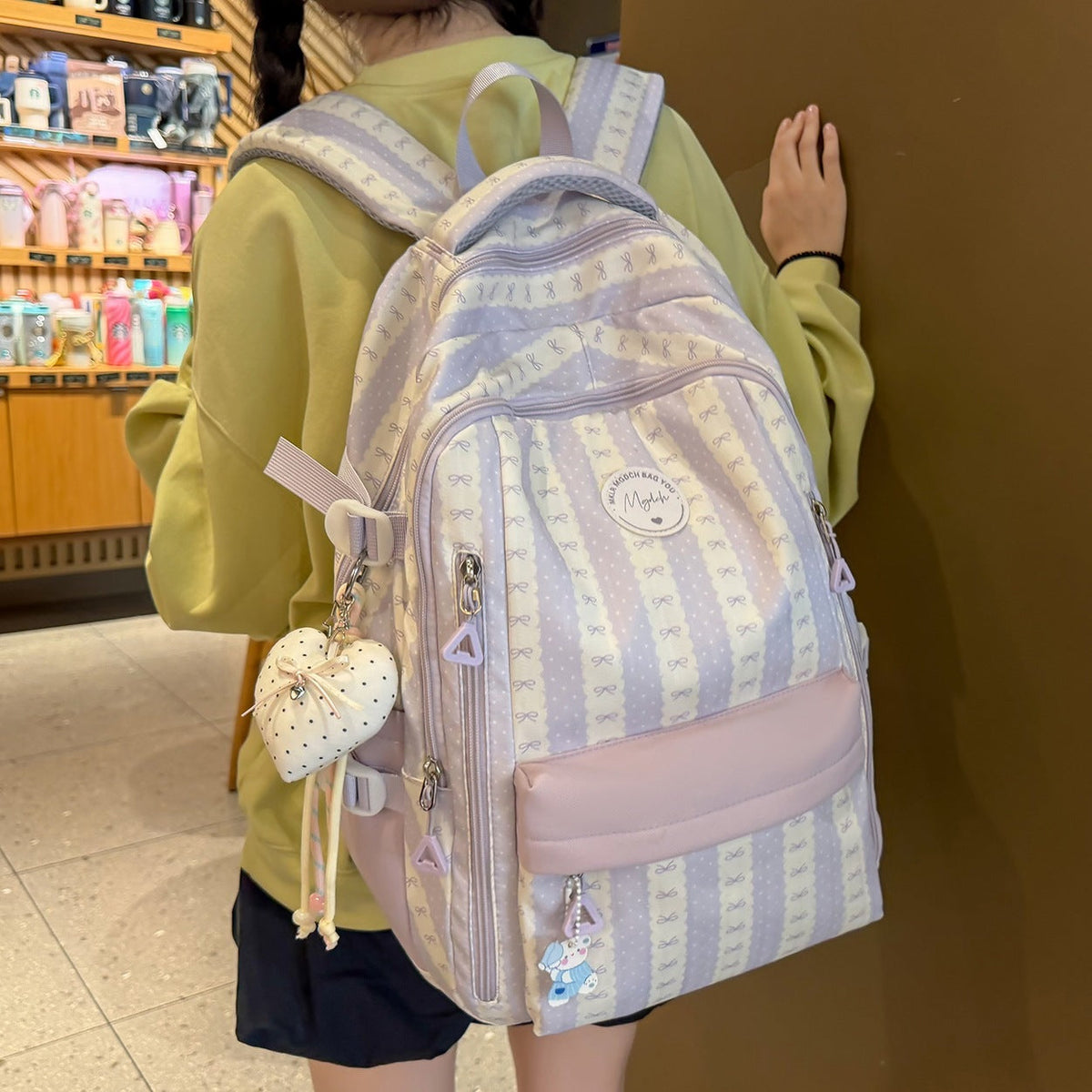 Functional Easy-Access School Backpack LoungeYard — product view 1