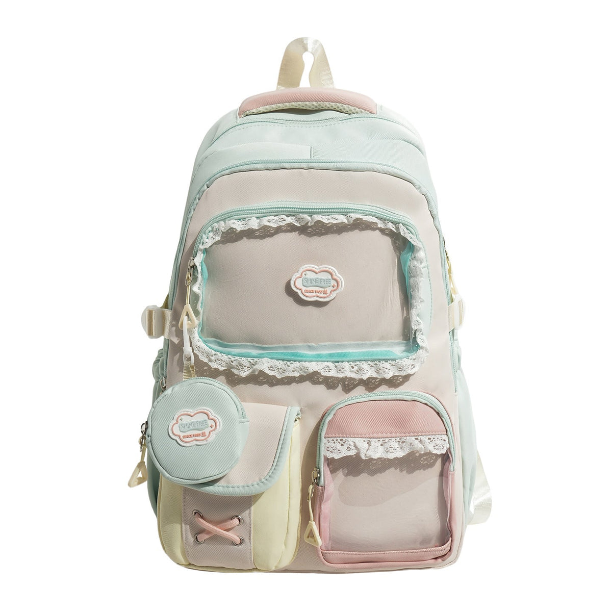 Cute Decorative Multi-Pocket Backpack LoungeYard — product view 5