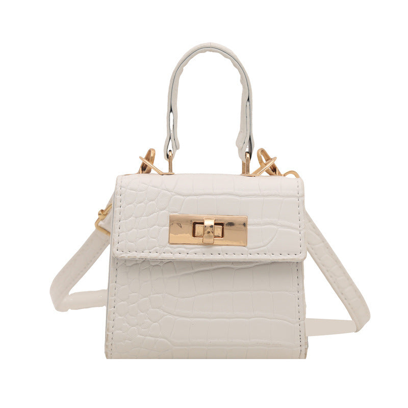 Elegant Croc-Embossed Handheld Satchel — product view 7