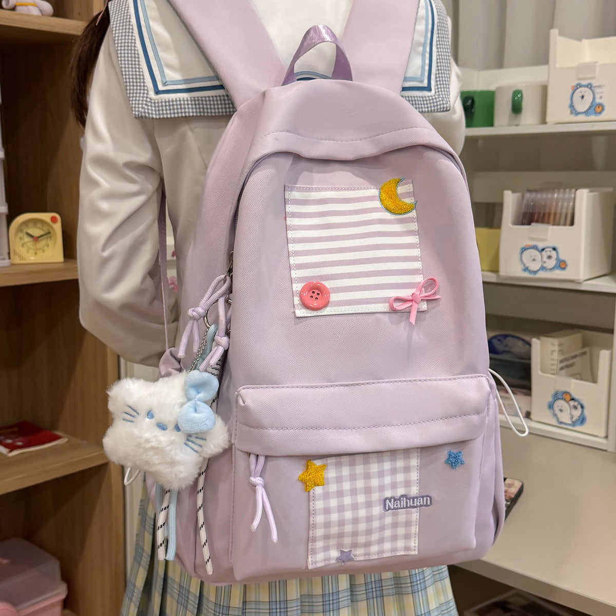 Cute Decorative School Backpack LoungeYard — product view 2
