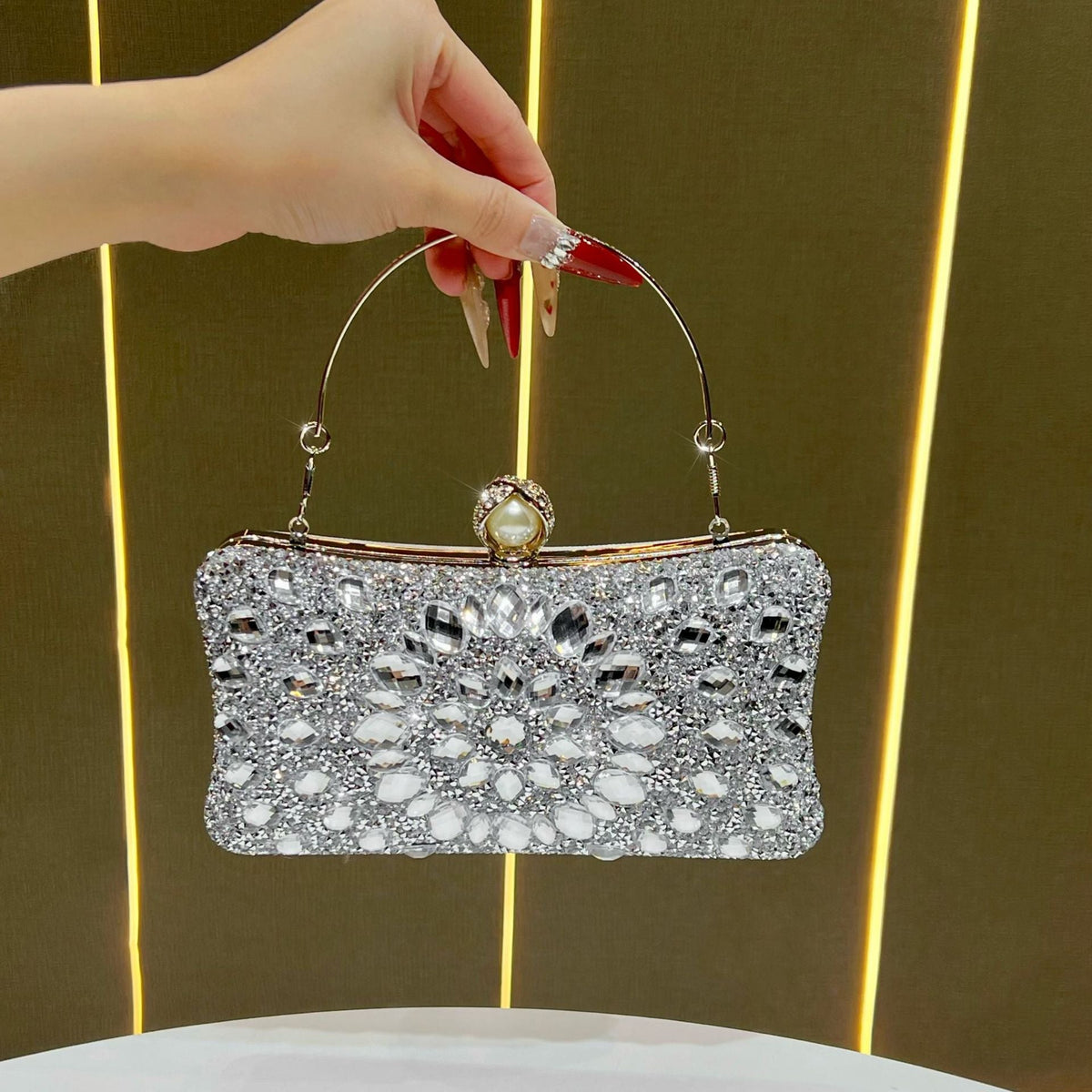 Ornate Gem-Embellished Evening Clutch — product view 6
