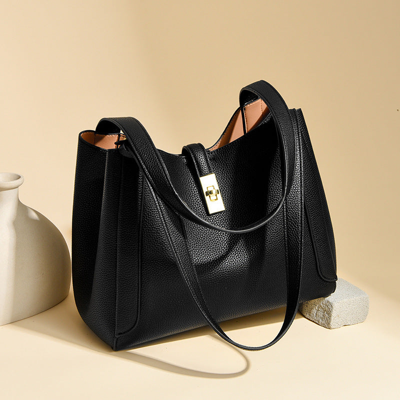 Elegant Structured Shoulder Tote LoungeYard — product view 3