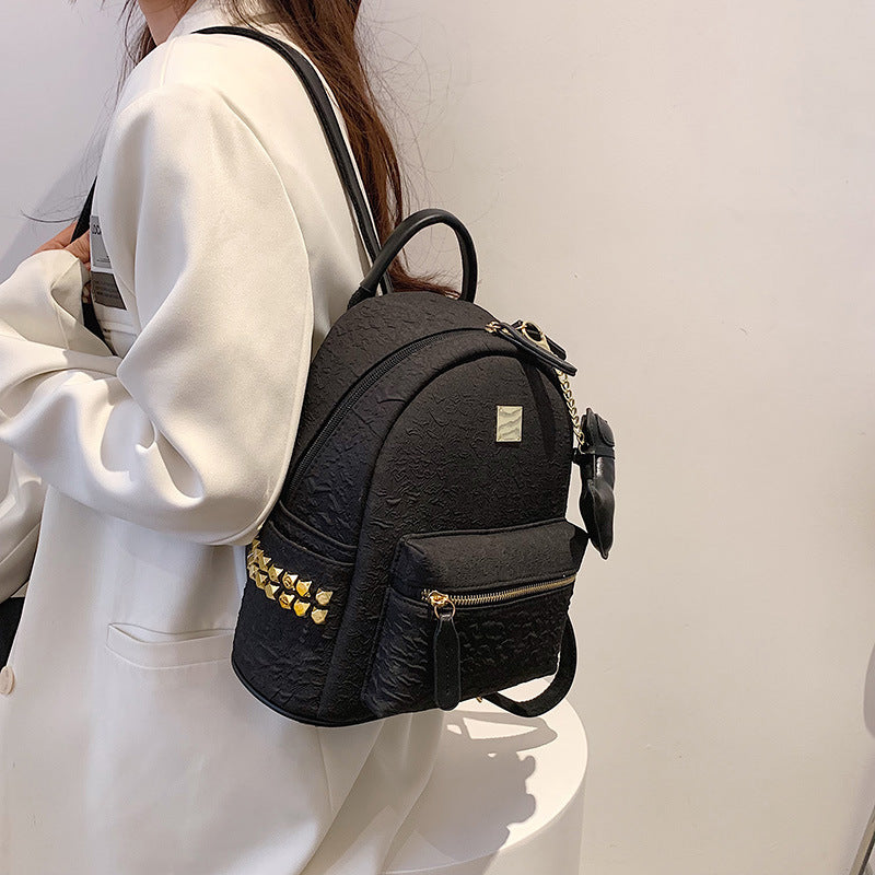 Textured Mini Backpack LoungeYard — product view 4