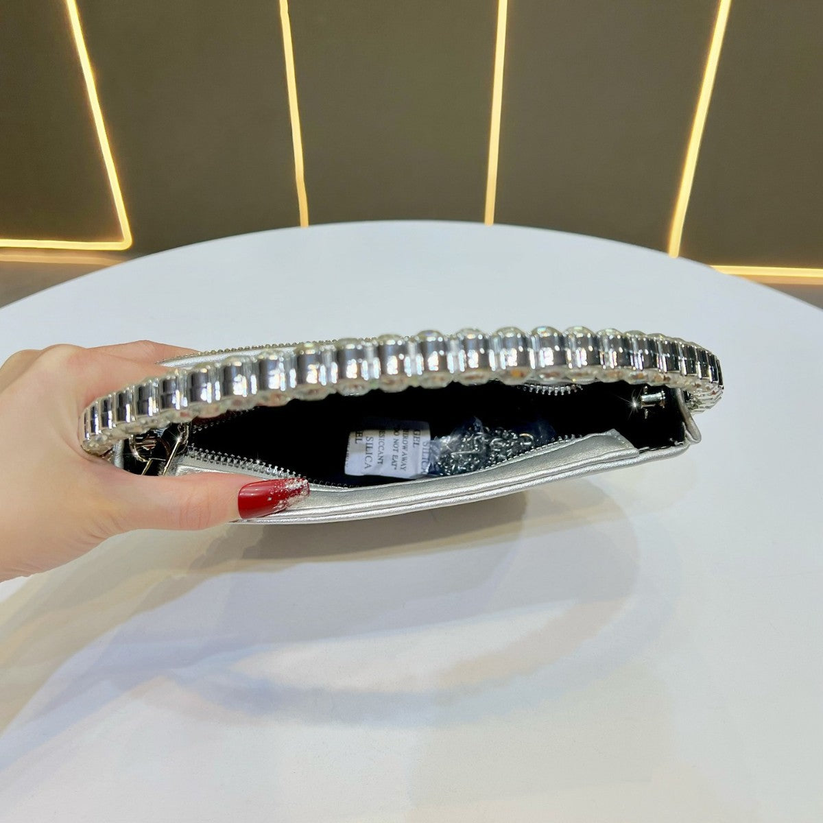 Rhinestone-Studded Clutch — product view 3