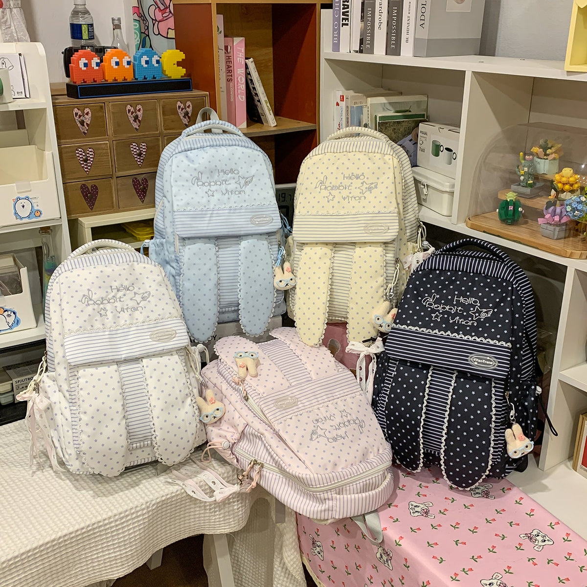 Cute Bunny Ear-Themed Backpack LoungeYard — product view 4
