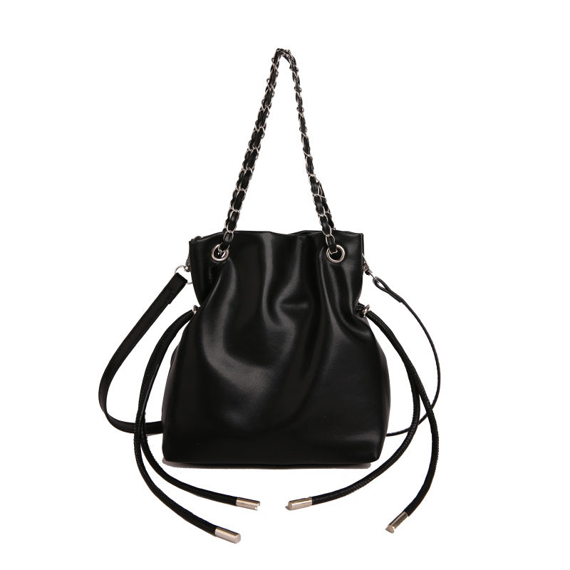 WoChic Slouchy Leather Bucket Bag LoungeYard — product view 7