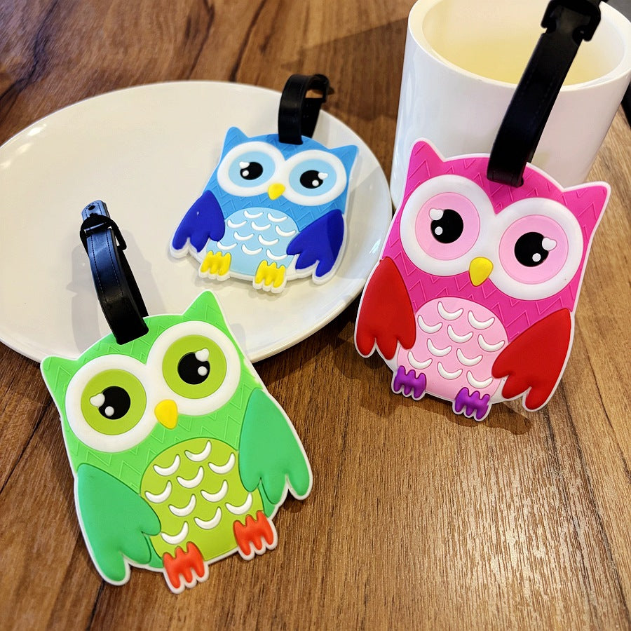 Owl-Shaped Travel Luggage Tag LoungeYard — product view 1