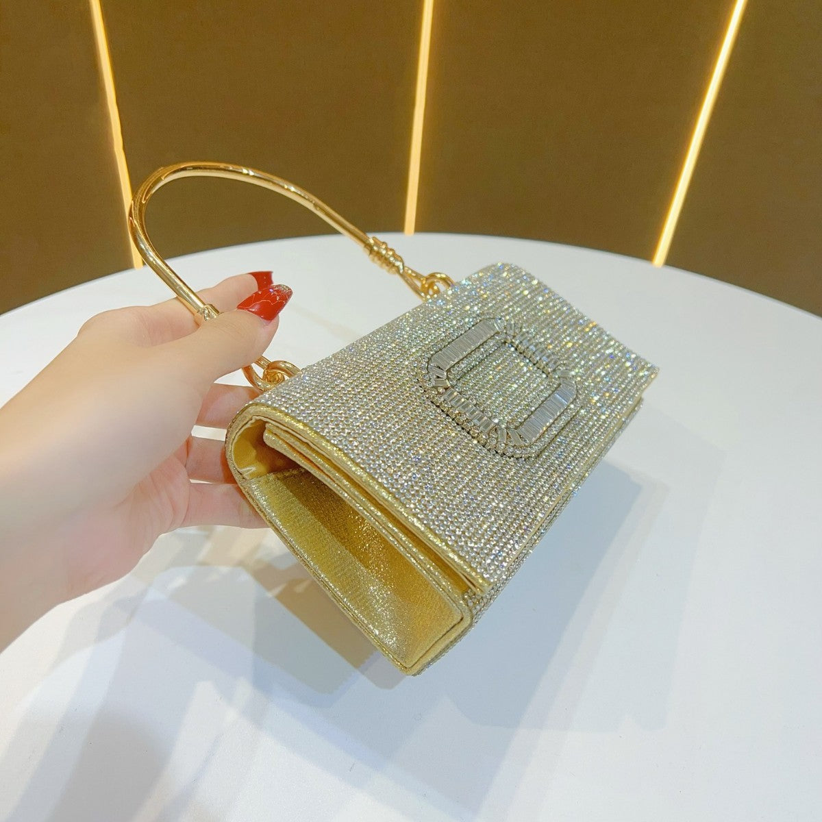 Decorative Rhinestone Evening Purse — product view 2