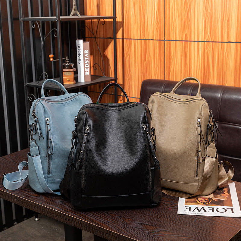 Structured Leather Backpack LoungeYard — product view 3