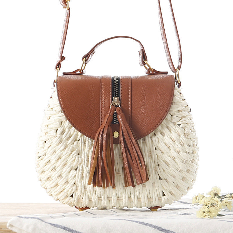 Handbag with Unique Woven Design and Elegant Flap LoungeYard — product view 6