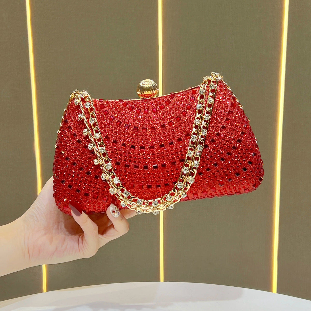 Decorative Rhinestone Handbag — product view 5