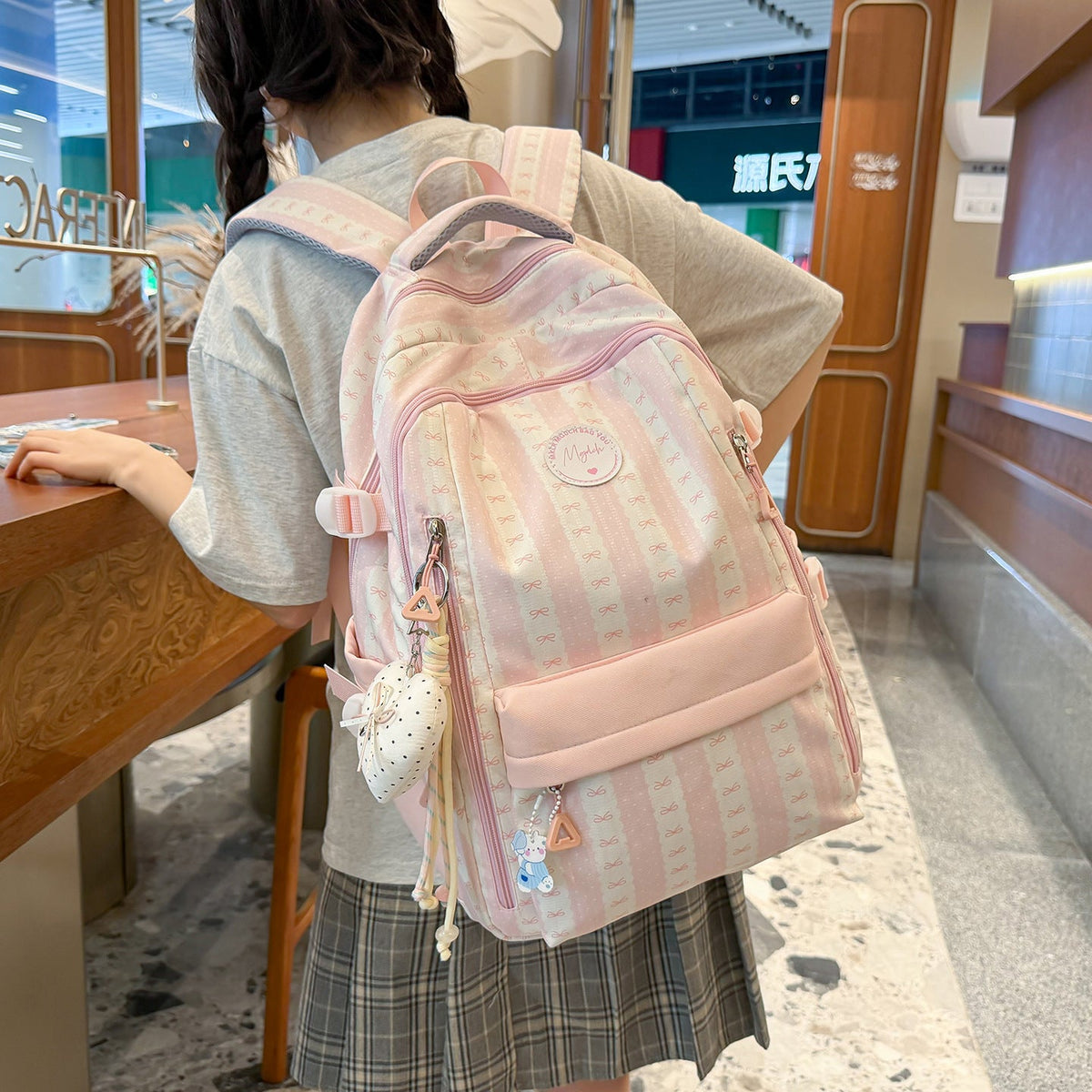 Functional Easy-Access School Backpack LoungeYard — product view 3