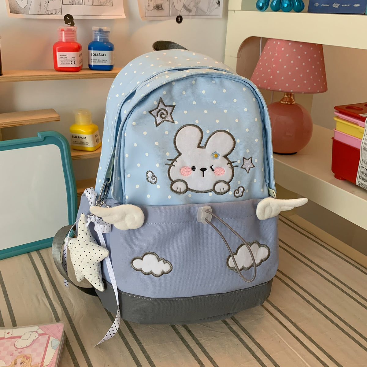 Fun Graphic Bunny-Themed Backpack — product view 4