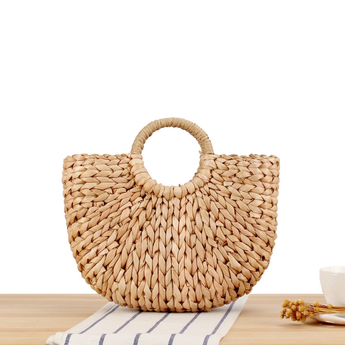 Handbag in Modern Basket Weave Pattern LoungeYard — product view 5