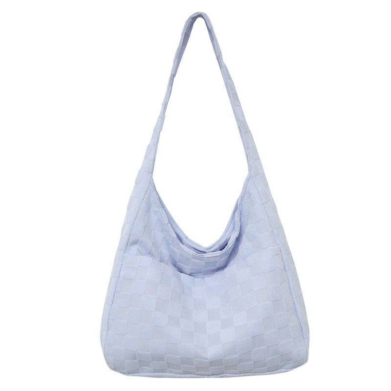 Stylish Checkerboard Patterned Hobo Bag — product view 2