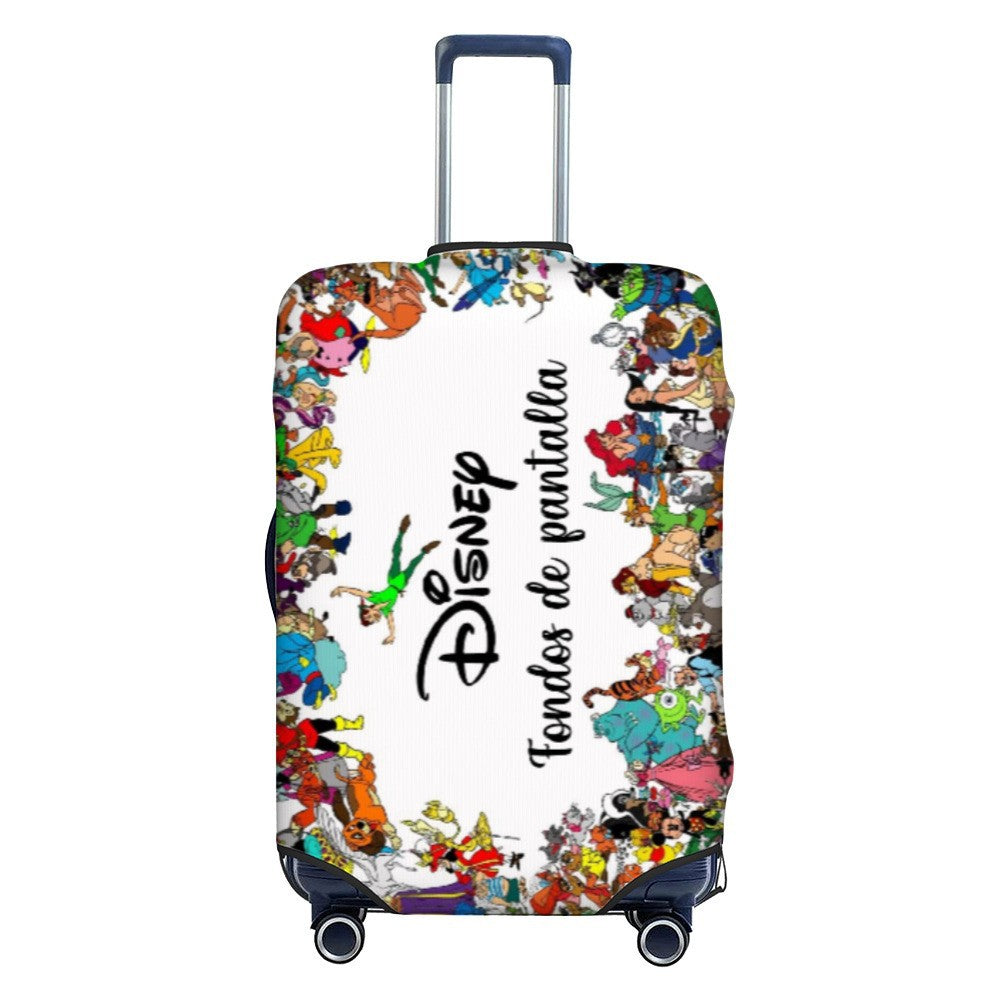 Unisex stretch suitcase cover with elastic fabric, zipper opening and cute pattern LoungeYard — product view 5