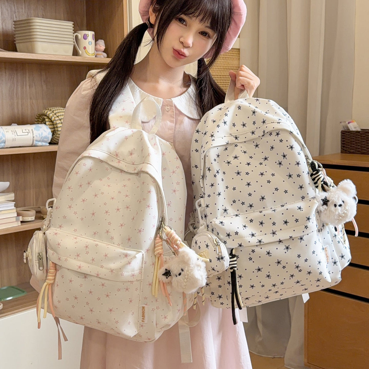Star-Embellished Casual Daypack LoungeYard — product view 1