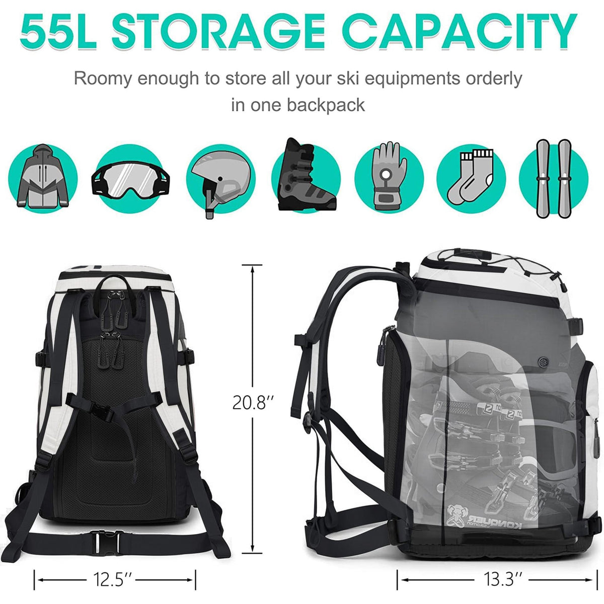 Versatile High-Performance Travel Backpack LoungeYard — product view 2