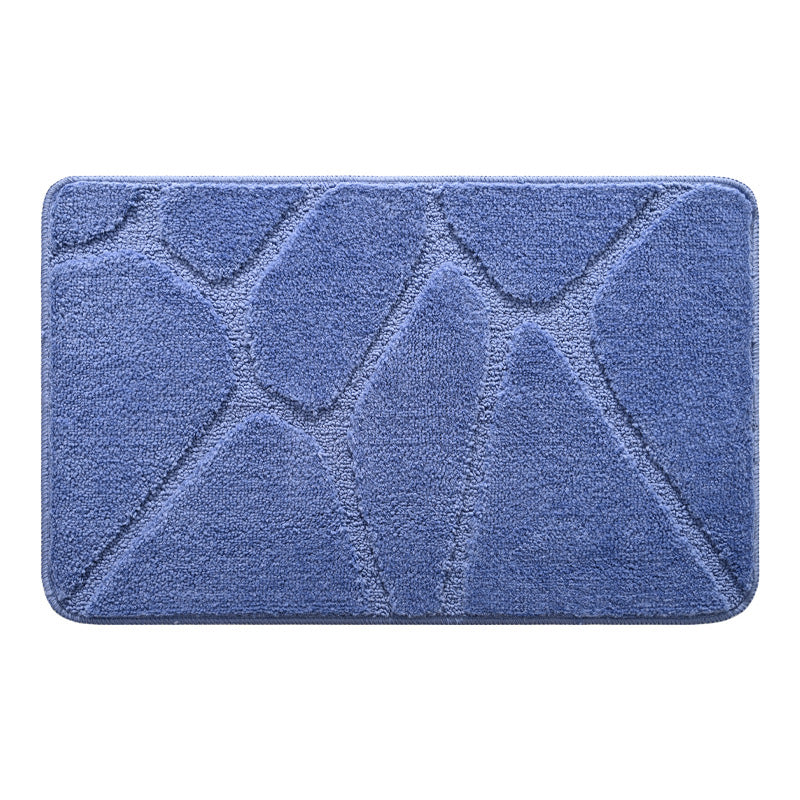 Plush Contemporary Geometric Bath Mat Bowlift — product view 1