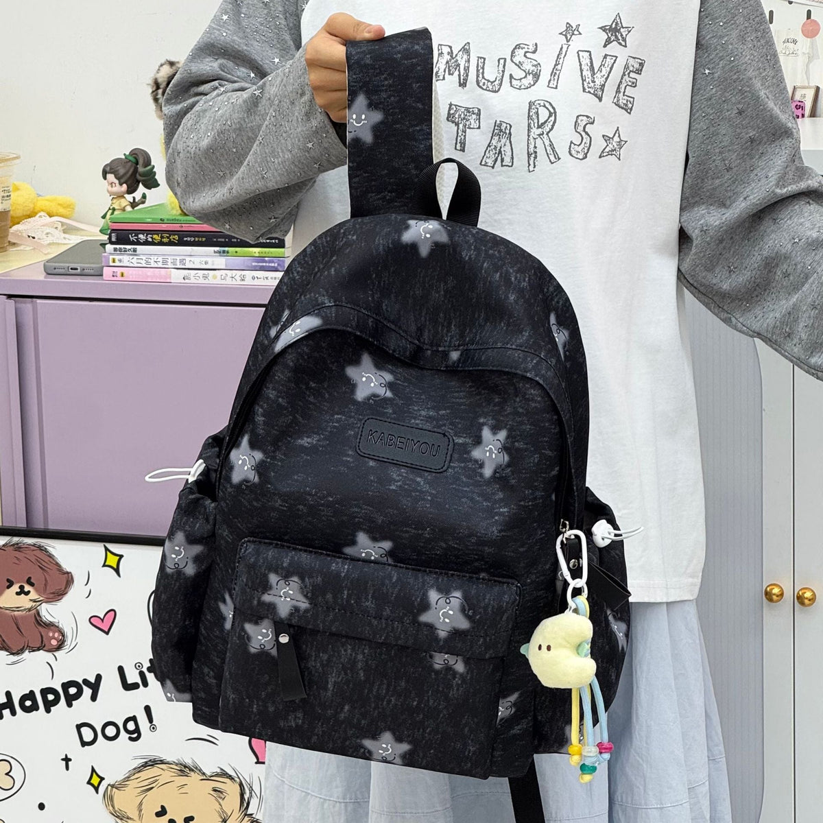 Printed Casual Backpack LoungeYard — product view 7