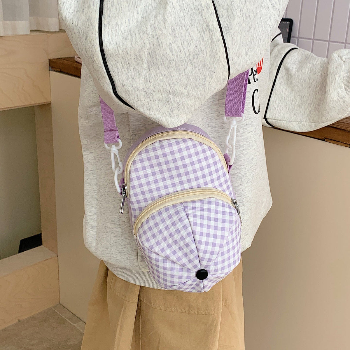 Stylish Gingham Crossbody Bag — product view 7