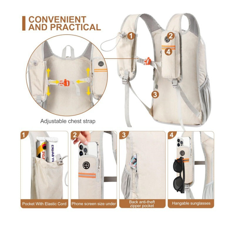 Ergonomic sling backpack with practical compartments and phone holder LoungeYard — product view 4