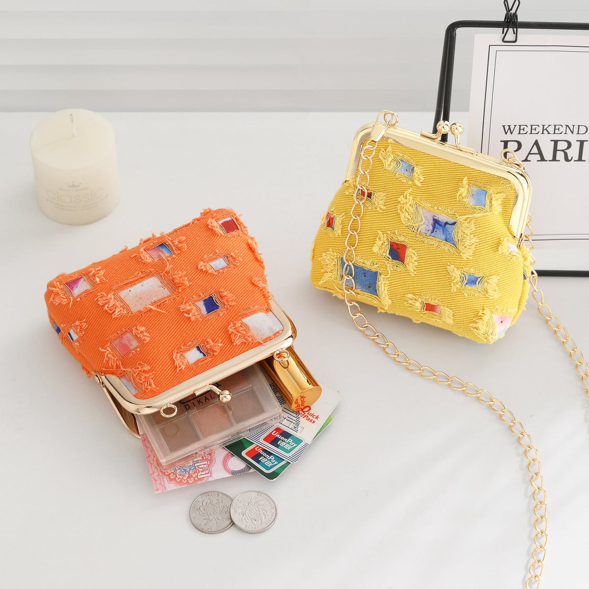 Vintage-Inspired Fabric Clutch — product view 7