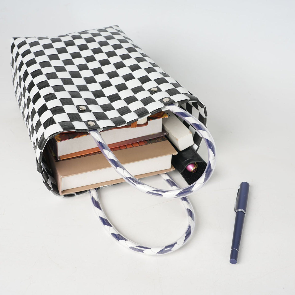 Classic Square Pattern Shopping Bag LoungeYard — product view 3