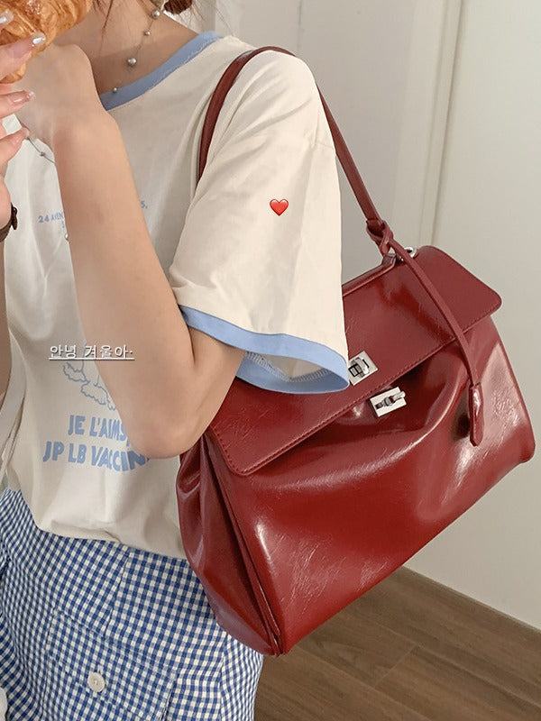 Structured Leather Handbag LoungeYard — product view 7