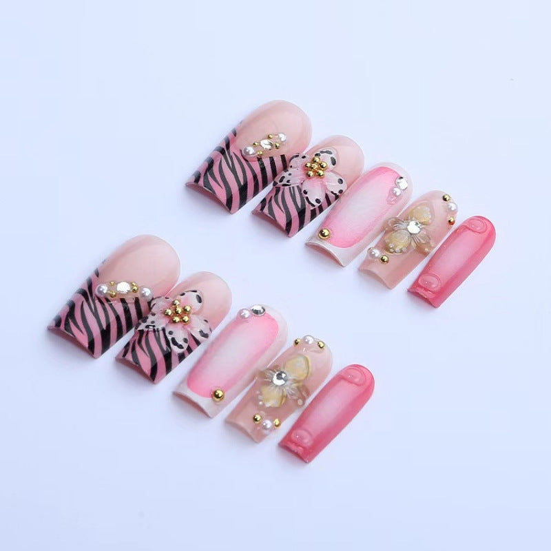 Premium Floral Accent Press-On Nail Set — product view 2