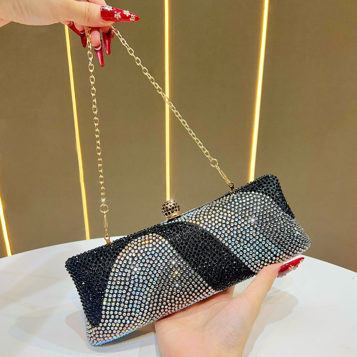 Glamorous Rhinestone-Studded Clutch — product view 7
