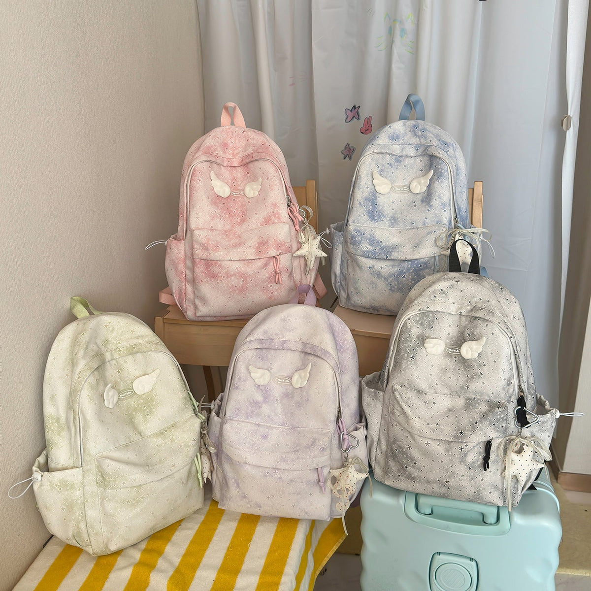 Functional Backpack with Decorative Wing Accents LoungeYard — product view 4