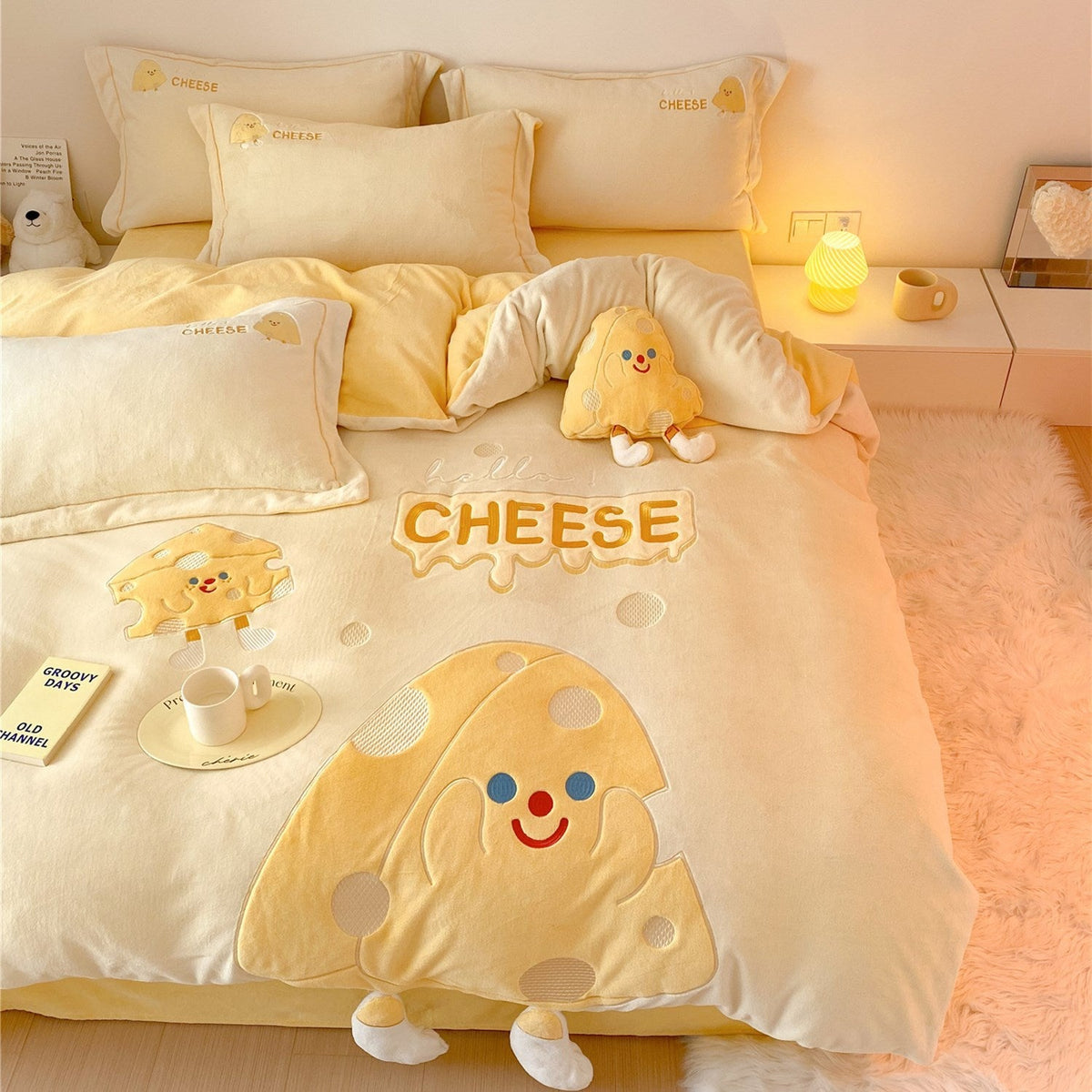 Children's bedding set with appliquéd ballerina bunny, soft microfiber and decorative pillow — product view 7