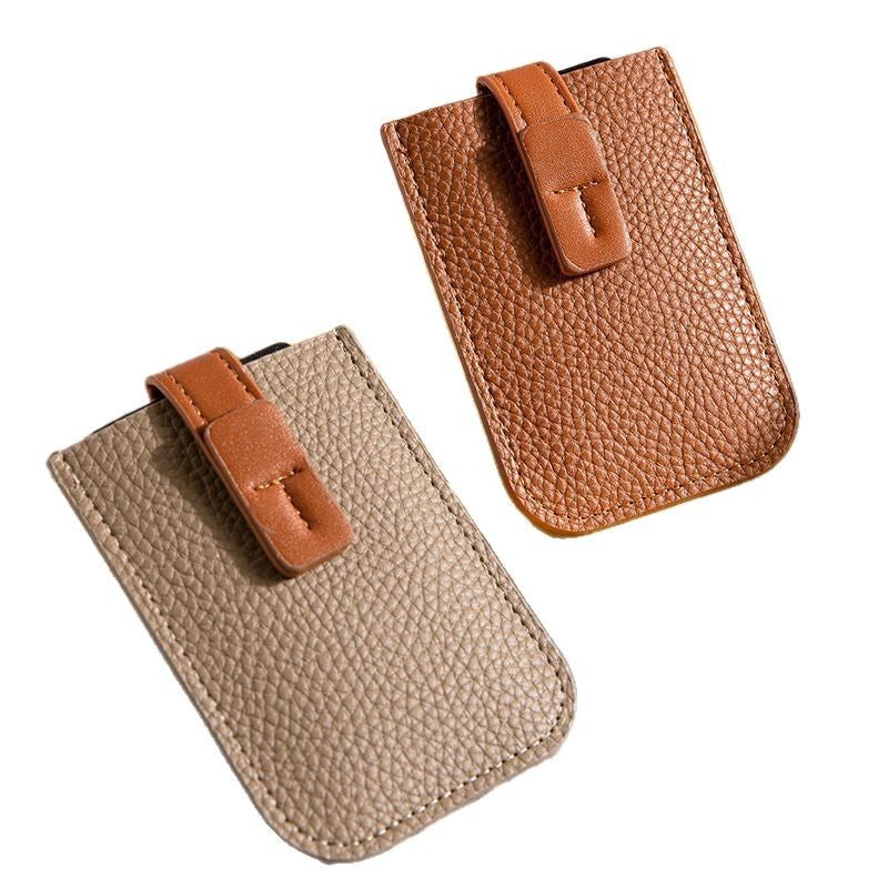 Minimalist RFID-Blocking Leather Card Holder LoungeYard — product view 5