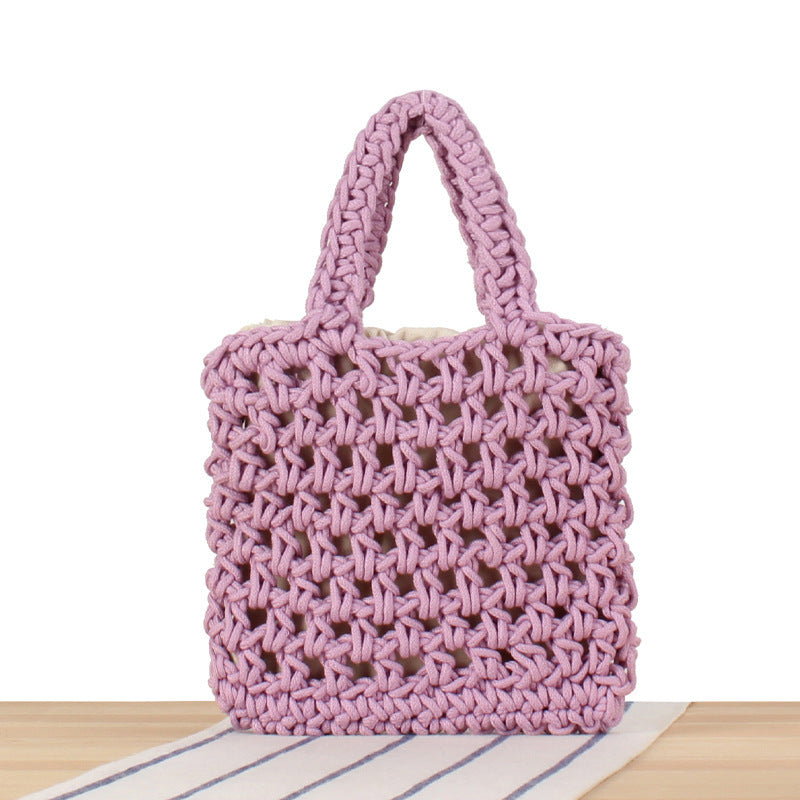 Stylish Macrame Tote Bag LoungeYard — product view 6