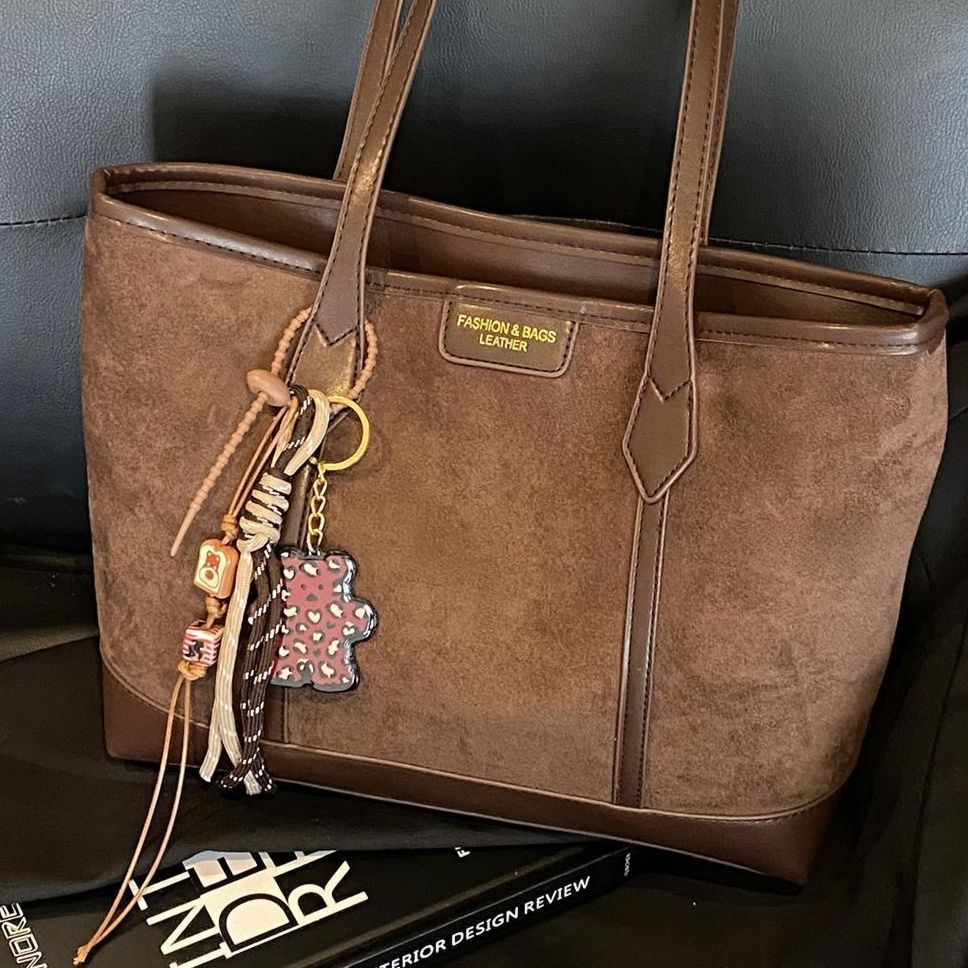 Spacious Suede Tote Bag LoungeYard — product view 1