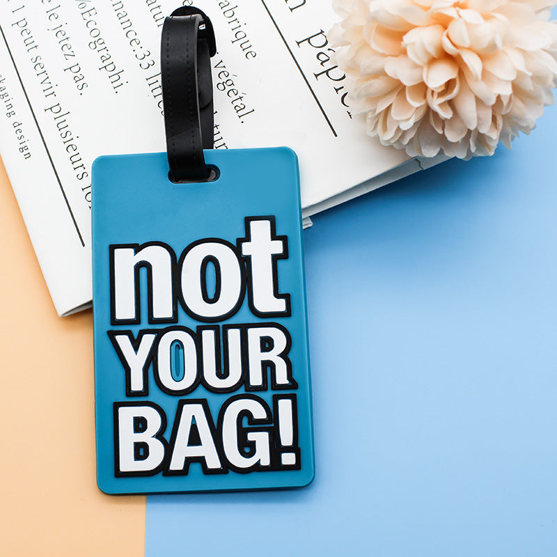 Unisex Luggage Tag with Humorous Saying LoungeYard — product view 7