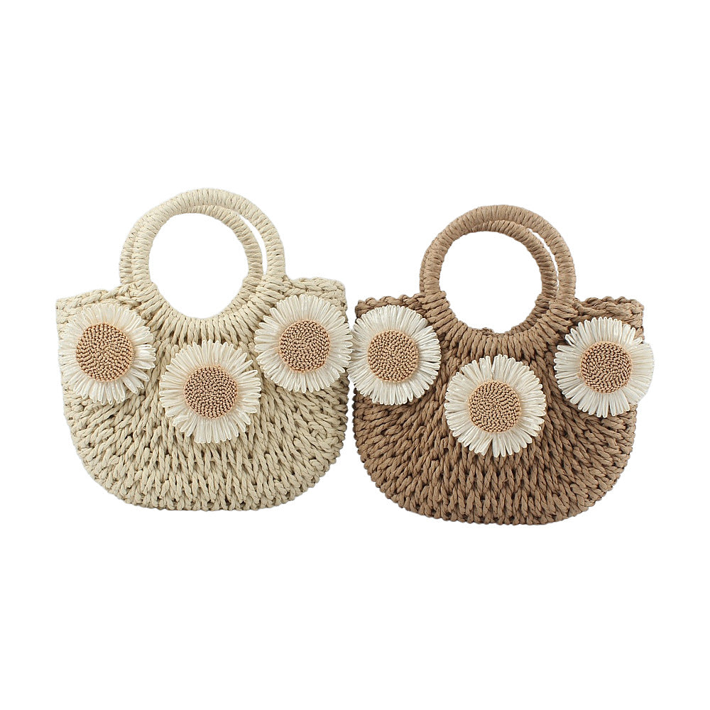 Handwoven shoulder bag with decorative elements LoungeYard — product view 3