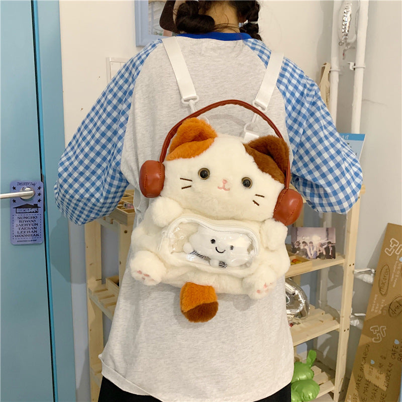 Cute Plush Animal-Themed Backpack LoungeYard — product view 4