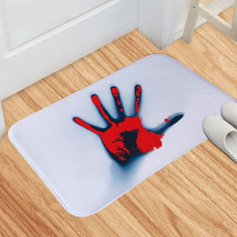 Horror-Inspired Splatter Print Memory Foam Bath Mat With Non-Slip Backing — product view 6