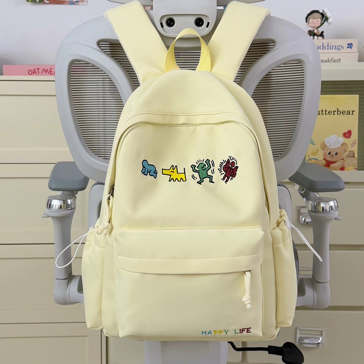 Artistic Embroidered Casual Backpack LoungeYard — product view 6