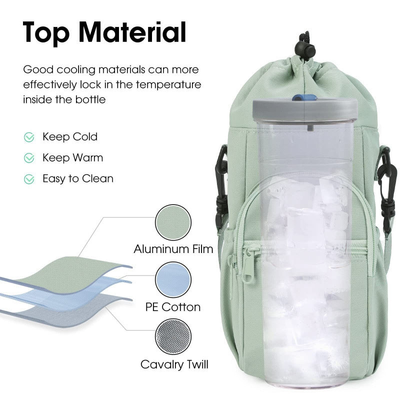 Multifunctional Water Bottle Shoulder Bag LoungeYard — product view 2