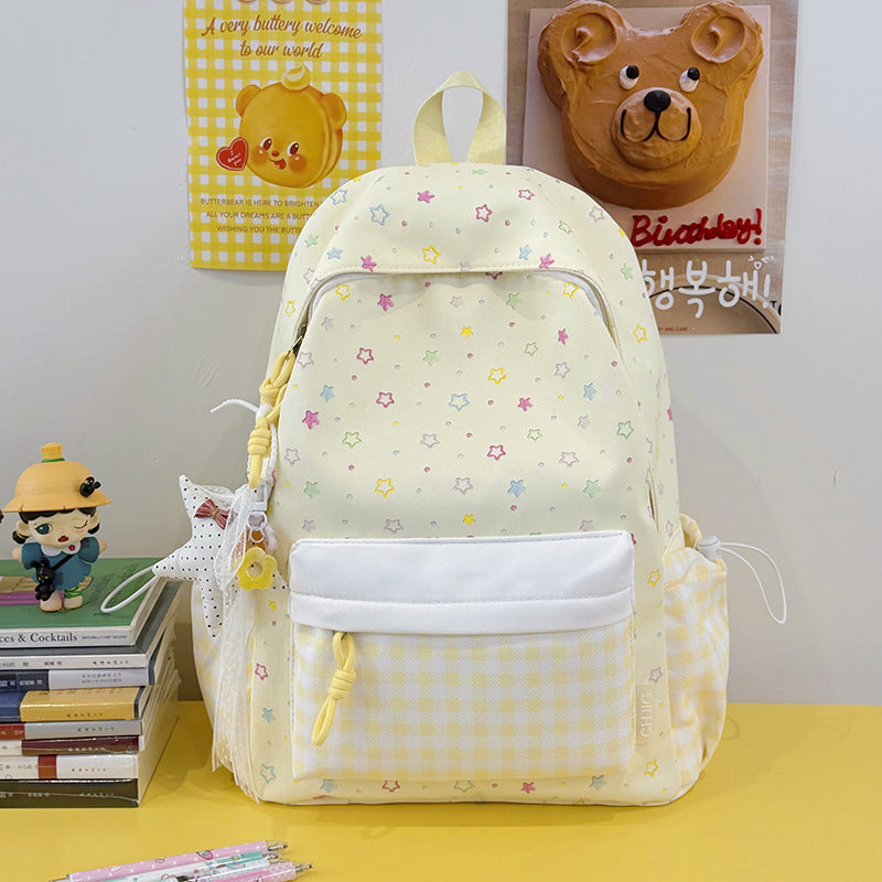 Cute Star-Patterned Casual Daypack LoungeYard — product view 6
