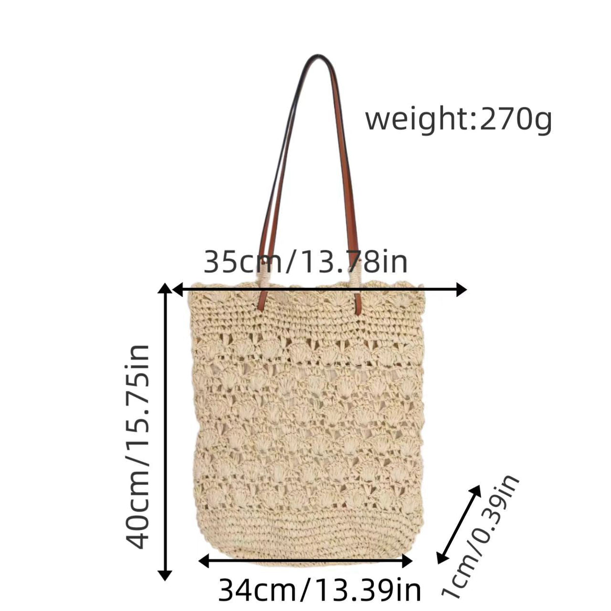 Hand-crocheted beach bag LoungeYard — product view 2