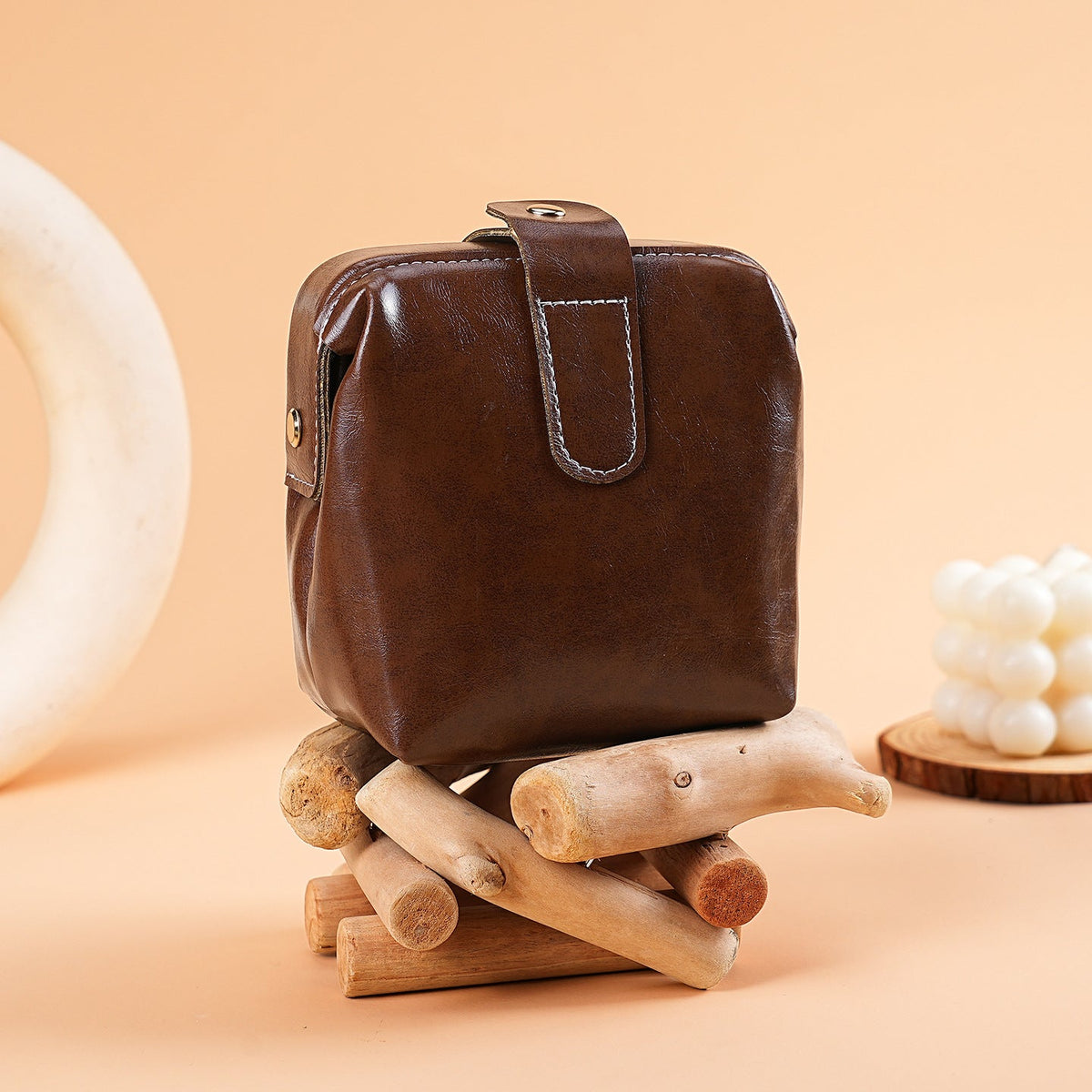 Premium Leather Cosmetic Case — product view 1