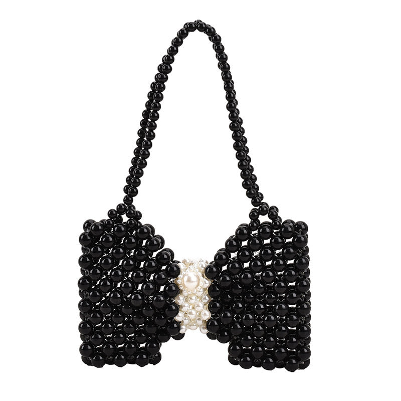 Pearled Bow Motif Evening Handbag — product view 5