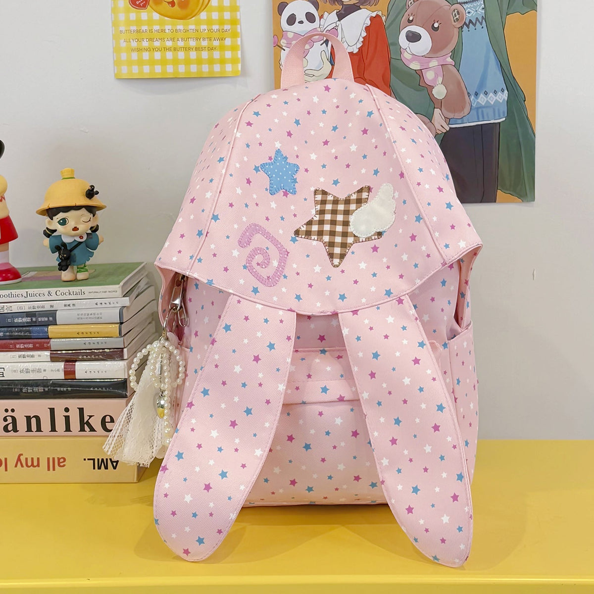 Cute Bunny-Ear Decorative Backpack LoungeYard — product view 6